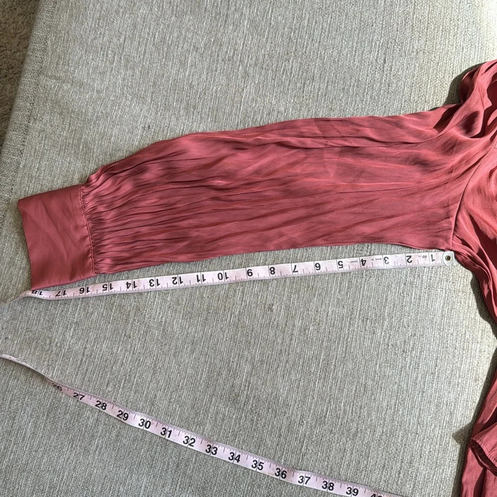 Express burnt orange v neck pullover blouse top size large - Picture 9 of 11